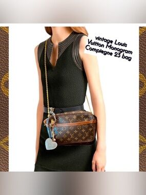 vintage Louis Vuitton Monogram Compiegne 23 bag repurpose converted 1987